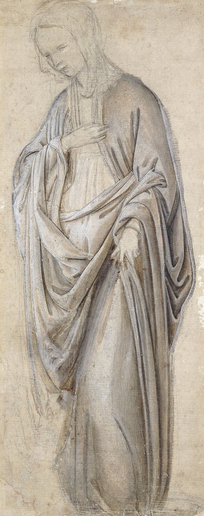 Studie sukna pro pannu zvěstovateli, od Francesco Botticini
