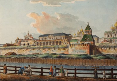 Pohled na Zimní kremelský palác od řeky Moskvy, 1780 od Francesco Camporesi