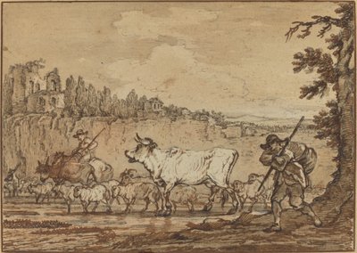 Pastevec přes řeku od Francesco Casanova