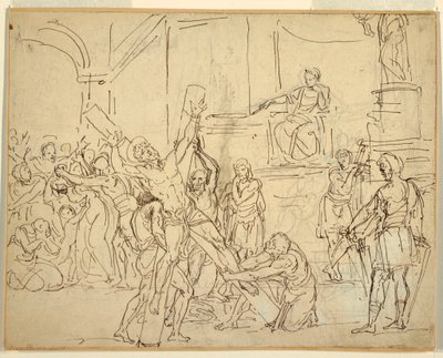 Kresba, Umučení svatého Ondřeje, 1825-50 od Francesco Coghetti