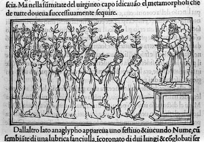 Rytina do „Hypnerotomachia Polyphili“ (sen Poliphila) od dominikánského mnicha Francesca Colonna, Benátky od Francesco Colonna