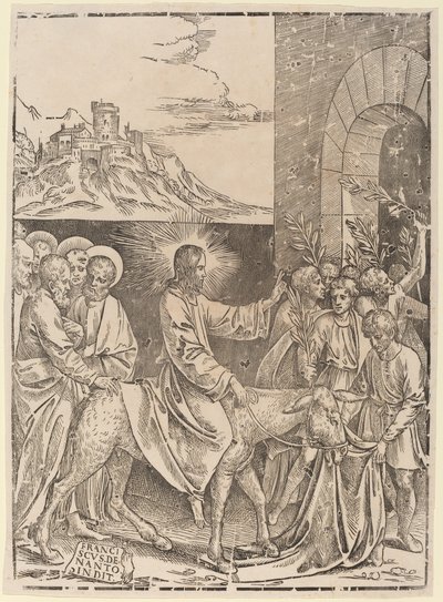 Kristův vjezd do Jeruzaléma od Francesco Denanto
