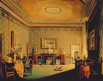 Salon v domě Barbierrini, 1830-40s od Francesco Diofebi