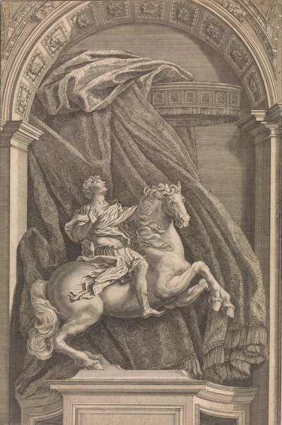 Jezdecká socha Konstantina Velikého, 1690-1740. od Francesco Faraone Aquila