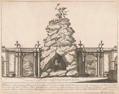 Prima Macchina pro Čínu z roku 1726: Herkules a Hydra od Francesco Faraone Aquila, after Alessandro Specchi