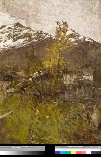 První sníh, krajina Malba, Francesco Filippini (1853-1895) 1889 Soukromá sbírka od Francesco Filippini