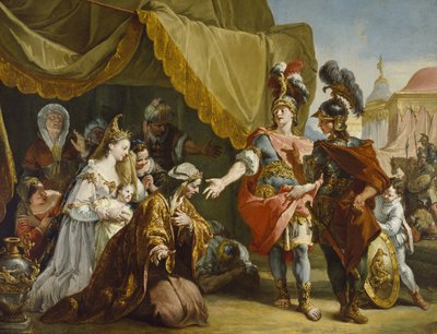Rodina Dariova před Alexandrem od Francesco Fontebasso