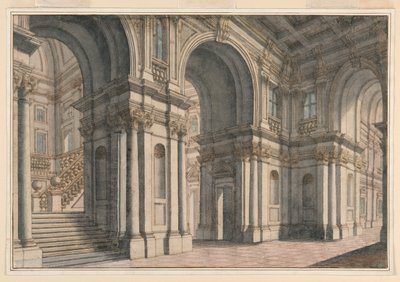 Scéna: Interiér paláce od Francesco Galli Bibiena