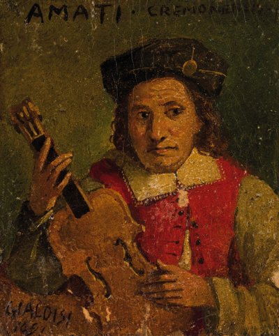 Portrét Nicoly Amati 1596-1684, konec 17. od Francesco Gialdisi