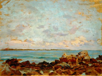 Castiglioncello od Francesca Gioliho (1846-1922), olej na desce, 27x36 cm od Francesco Gioli