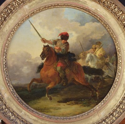 Bulharský jezdec (olej na mědi) od Francesco Giuseppe Casanova