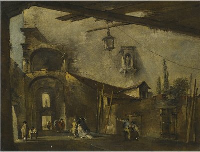 Ulice v Benátkách od Francesco Guardi