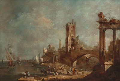 Capriccio z přístavu, c. 17601770. od Francesco Guardi