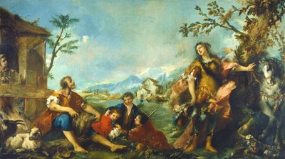 Erminia a pastýři, 17501755 od Francesco Guardi