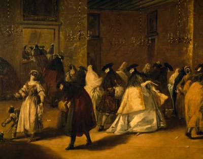 Zmenšení (Maskovaní Benátčané) od Francesco Guardi