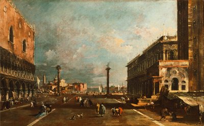 Náměstí svatého Marka směrem k San Giorgio, Benátky od Francesca Guardiho (1712-1793), olej na plátně, 45x72 cm od Francesco Guardi