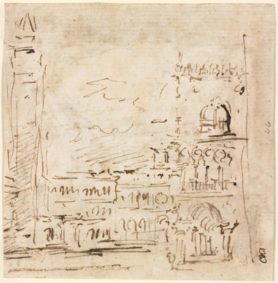 Piazza San Marco s Dóžecím palácem od Francesco Guardi