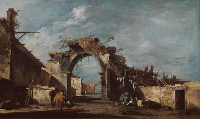 Zničený oblouk od Francesco Guardi
