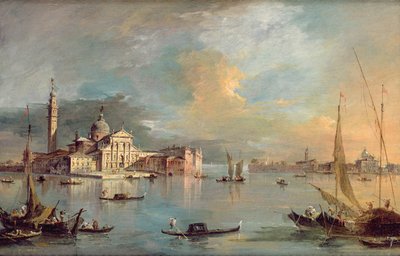 San Giorgio Maggiore, Benátky, s Giudecca a Zitelle od Francesco Guardi