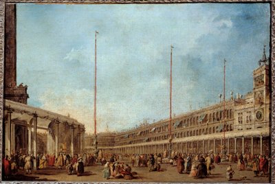 Benátský dóže následuje procesí Corpus domini piazza San Marco (náměstí sv. Marka) Pravděpodobně jde o dóže Alviso IV Mocenigo (1763-1778). Obraz Francesca Guardiho (1712-1793) 1766-1770 Ne. 0,67x1m od Francesco Guardi