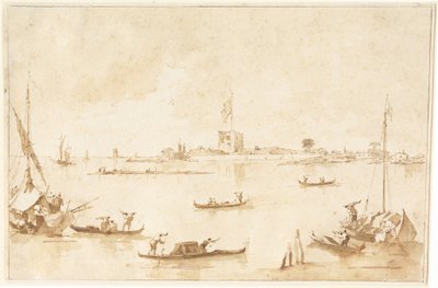 Pevnost San Andrea z laguny od Francesco Guardi