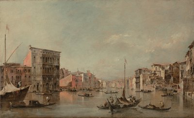 Canal Grande v Benátkách s palácem Bembo od Francesco Guardi