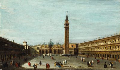 Piazza San Marco, Benátky při pohledu na východ, od Francesco Guardi