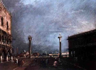 Piazzetta di San Marco v Benátkách (olej na plátně) od Francesco Guardi