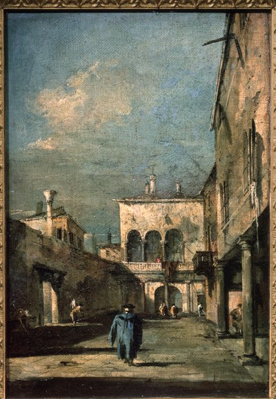 Benátské nádvoří od Francesco Guardi