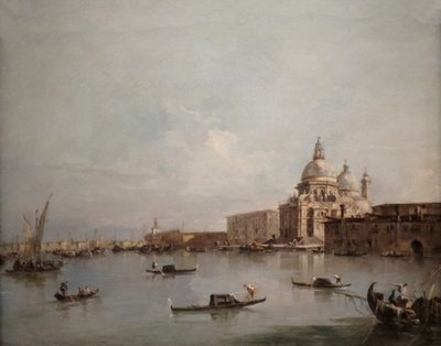 Pohled na Santa Maria della Salute s Dogana di Mare od Francesco Guardi