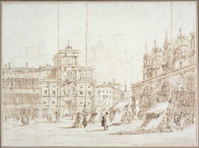 Pohled na Benátky: [věž s hodinami] na náměstí svatého Marka od Francesco Guardi