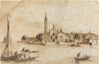 Ostrov Madonna della Grazia od Francesco Guardi and Giacomo Guardi