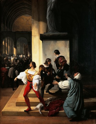 Lampugnani Conspiracy od Francesca Hayeze (1791-1882), olej na plátně od Francesco Hayez