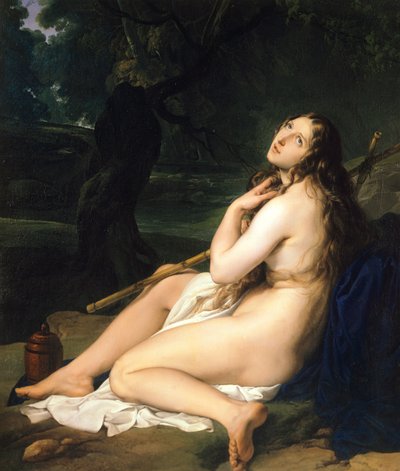 Kající Svatá Máří Magdalena, Francesco Hayez (1791-1882), olej na plátně od Francesco Hayez