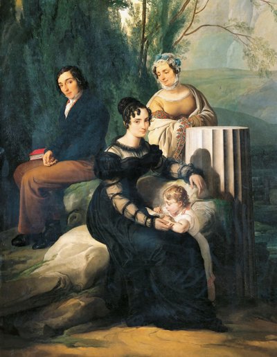 Portrét rodiny Borri Stampa, 1822. od Francesco Hayez