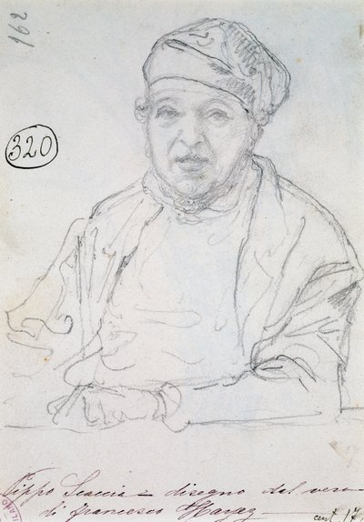 Studie na Portrét jeho švagra Pippa Scaccia od Francesco Hayez