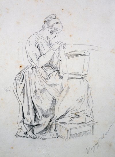 Studie pro portrét jeho manželky od Francesco Hayez
