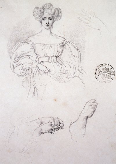 Studie k portrétu ženy od Francesco Hayez