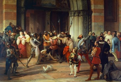 Ventura Fenaroli Zatčen v Carmine Church v Brescii Francouzi, Francesco Hayez od Francesco Hayez