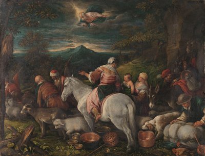 Abraham opouští Háran od Francesco II Bassano (attributed to)