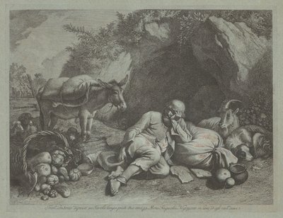 Starý muž opřený o pytel, pravděpodobně po roce 1767. od Francesco Londonio
