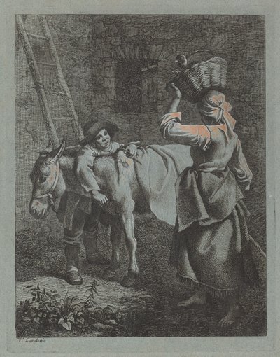 Shepherd Speaking to a selanka, 17601764. od Francesco Londonio
