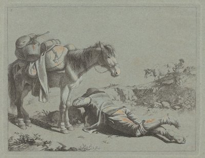 Shepherd in Repose near a pack horse, c. 1762. od Francesco Londonio