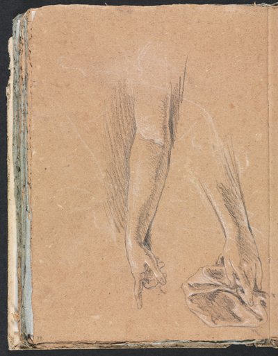 Verona Sketchbook: Paže a ruce se závěsem strana 78, 1760. od Francesco Lorenzi