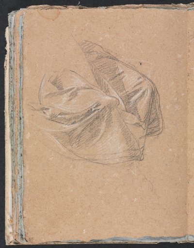Verona Sketchbook: Drapery study strana 50, 1760. od Francesco Lorenzi