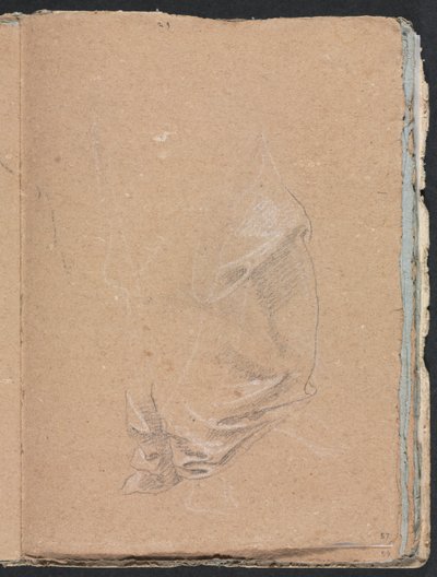 Verona Sketchbook: Drapery study strana 57, 1760. od Francesco Lorenzi