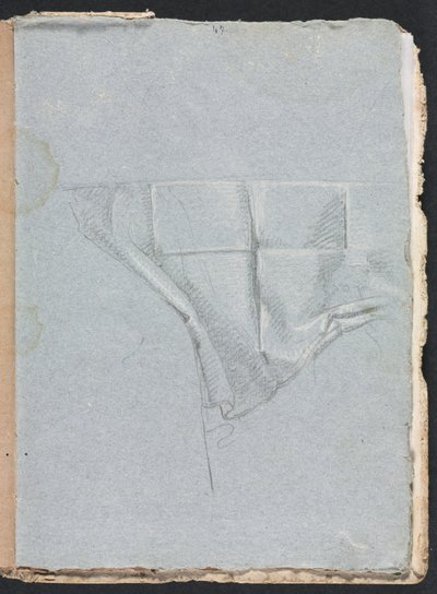 Verona Sketchbook: Drapery study strana 93, 1760. od Francesco Lorenzi