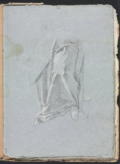 Verona Sketchbook: Drapery with foot strana 83, 1760. od Francesco Lorenzi