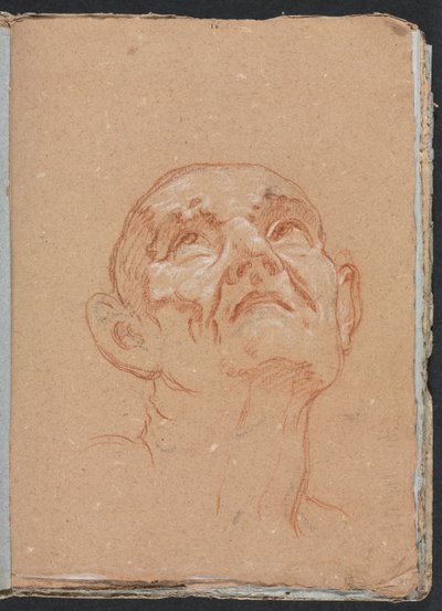 Verona Sketchbook: Mužská hlava strana 31, 1760. od Francesco Lorenzi