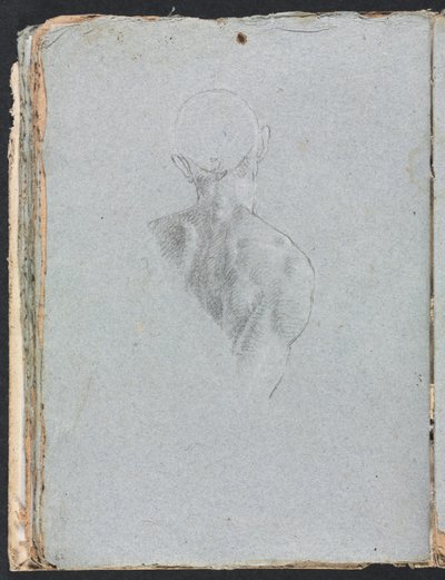 Verona Sketchbook: Mužská nahá hlava a ramena zezadu (strana 62) od Francesco Lorenzi